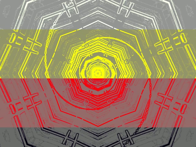 Neontunnel Cyan Grön Pentagon Vortex VJ Loop 4:3 Classic 60fps Skärmsläckare