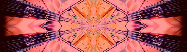 Neontunnel Kaleidoskop Diamant Utbrott 32:9 Super Ultrawide 60fps Skärmsläckare VJ Loop