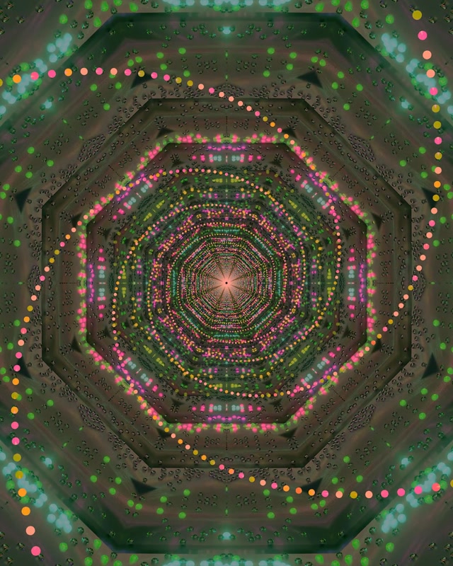 Neon Tunnel Oktagon Virvel 60fps Skärmsläckare 4:5 Instagram VJLoops