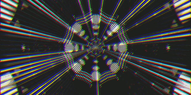 Neontunnel Glitch Skärmsläckare 2:1 Univisium 60fps VJ Loop Skärmsläckare Windows PC