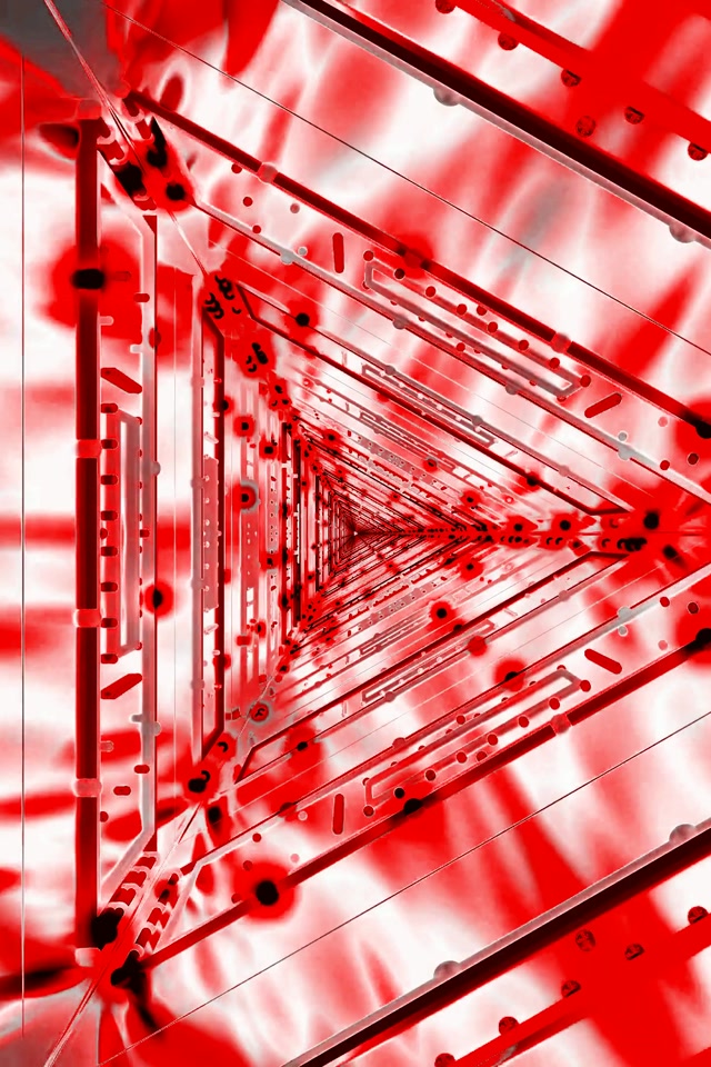 Röd Triangulär Neontunnel VjLoops 2:3 Foto Porträtt 60fps Skärmsläckare