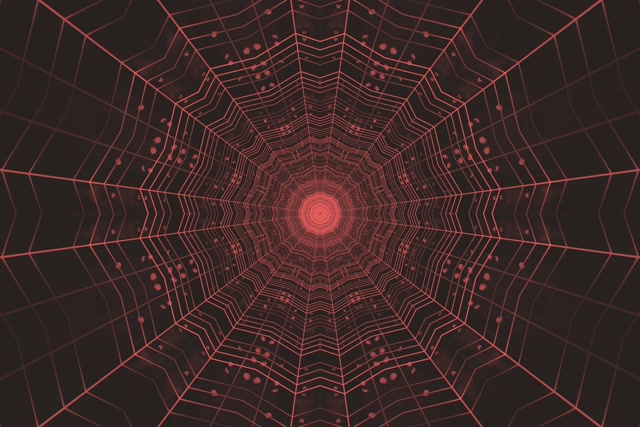 Röd Fraktal Kaleidoskop Neontunnel 3:2 Surface 60fps Skärmsläckare VJ Loop