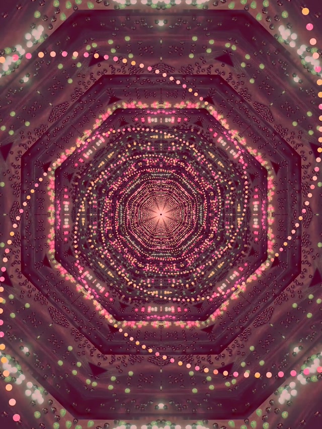 Rosa Neontunnel Skärmsläckare 3:4 iPad Porträtt 60fps VJ Loop PC Laptop