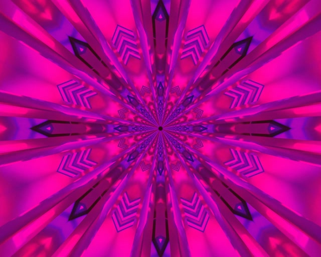 Neontunel Rosa Lila Kaleidoskop Stjärnexplosion VJ Loop 5:4 Industriell 60fps Skärmsläckare