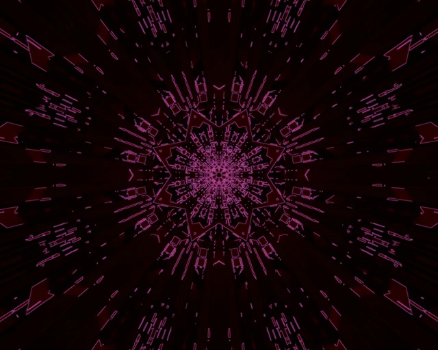 Neontunnel Rosa Mandala Explosion Vj Loop 5:4 industriell 60fps Skärmsläckare