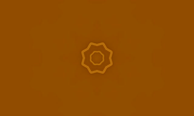 Neontunnel Gyllene 8-Spetsig Stjärna Kaleidoskop VJ Loop 5:3 Bred 60fps Skärmsläckare