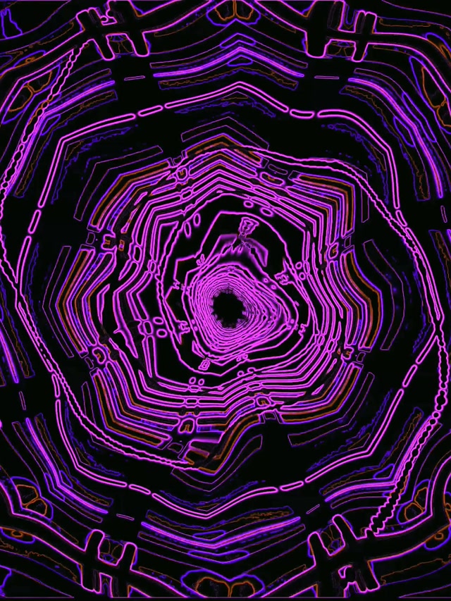 Neon Tunnel Lila Blå Skärmsläckare PC 3:4 iPad Porträtt 60fps VJLoops