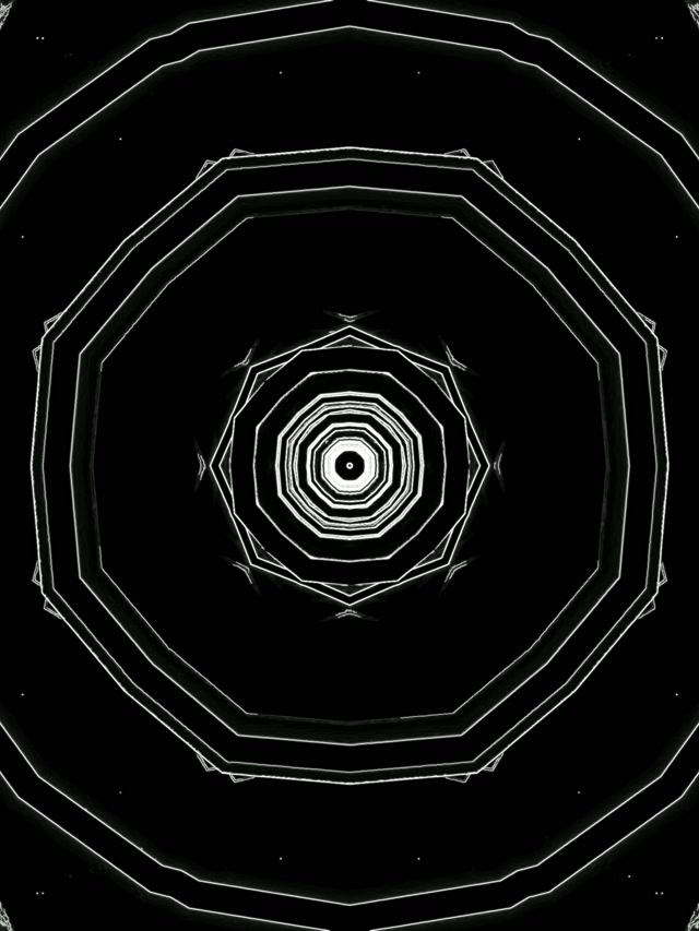 Neon Tunnel Decagon Vortex VJ Loop 60fps Skärmsläckare 3:4 iPad Porträtt