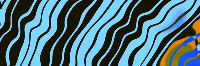 Neontunnel Vågig Rand Flöde VJ Loop 3:1 Triple Wide 60fps Skärmsläckare