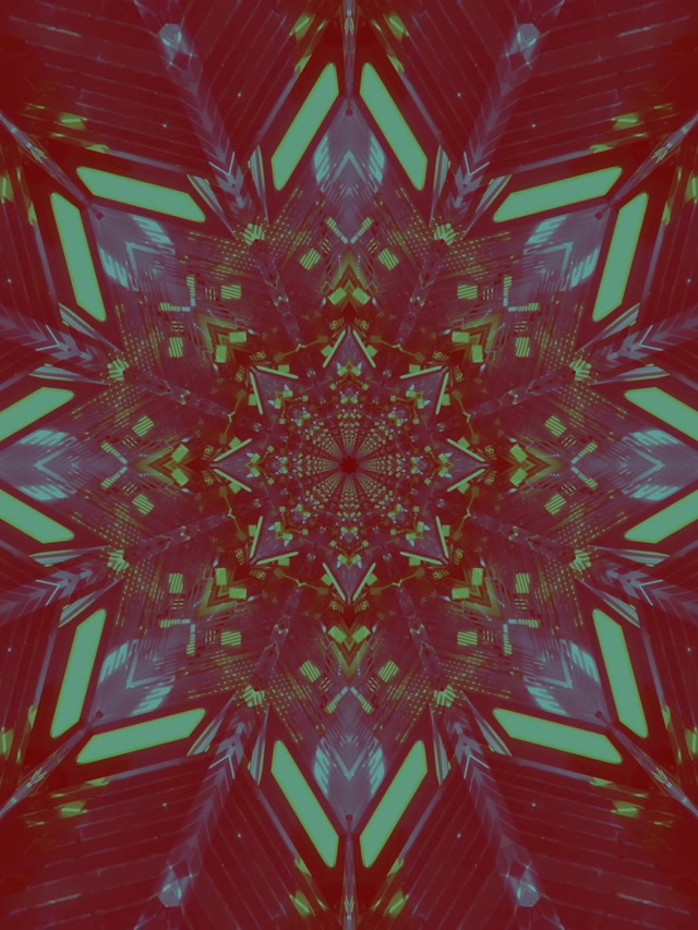 Neontunnel Kaleidoskop Chevron Loop | VJLoop | 3:4 iPad Porträtt 60fps Skärmsläckare