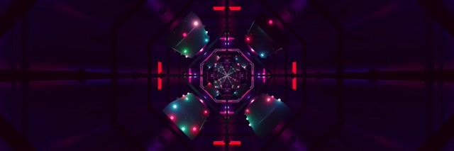 Neontunnel Lila Skärmsläckare 3:1 Triple Wide 60fps VJ Loop PC