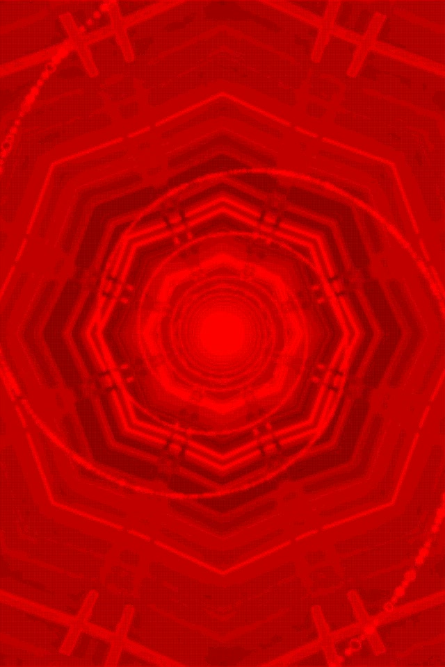 Röd Neontunnel Roterande Oktagon Virvel 2:3 Porträtt 60fps Skärmsläckare Vj Loop