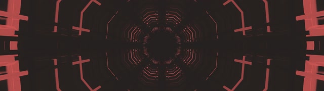 Röd Neon Tunnel Oktagon Virvel VJLoops 32:9 Super Ultrawide 60fps Skärmsläckare