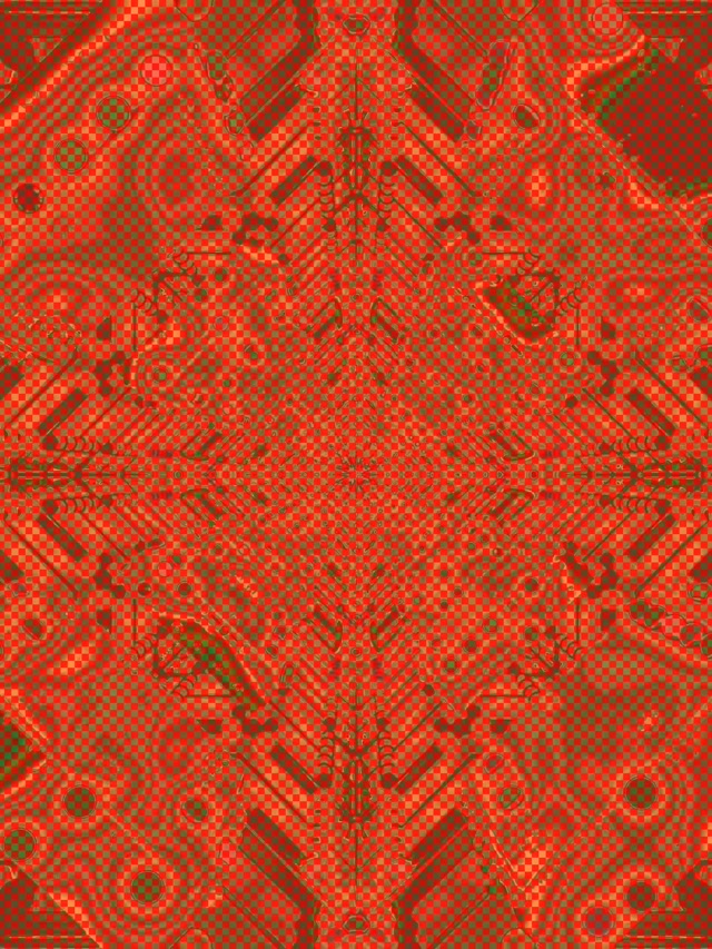 Röd Krets Kaleidoskop Neontunnel VJ Loop 3:4 iPad Porträtt 60fps Skärmsläckare