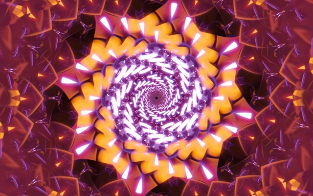 Neon Tunnel Spiraling Purple Orange Vortex 16:10 Macbook 60fps VJ Loop Screensaver