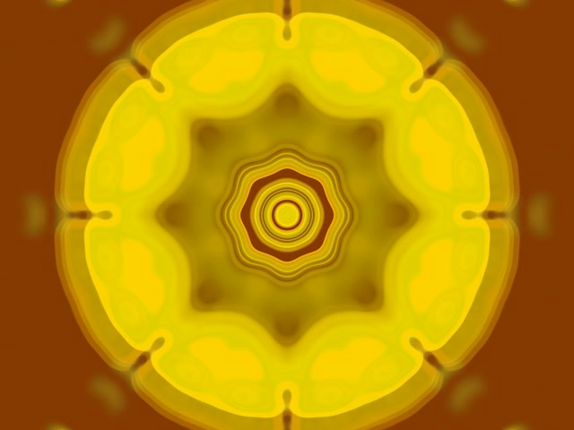 Pulsating Yellow Neon Tunnel | VJ Loop 4:3 Classic 60fps Screensaver