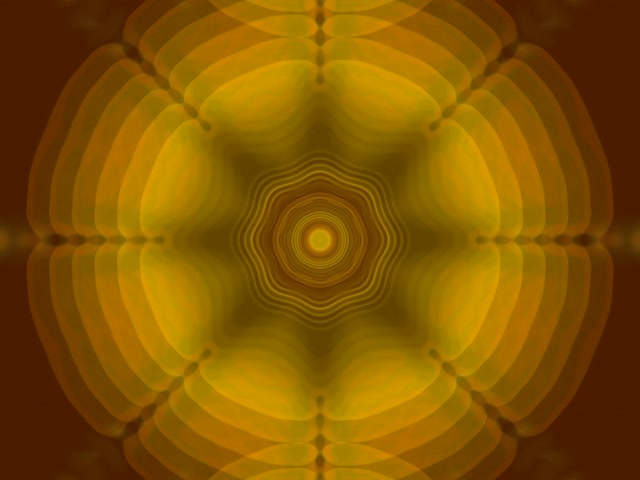 Pulsating Golden Kaleidoscope Neon Tunnel 4:3 Classic 60fps VJ Loop Screensaver