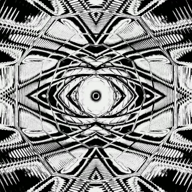 Svart Vit Öga Neon Tunnel Skärmsläckare 1:1 Square 60fps Vj Loop