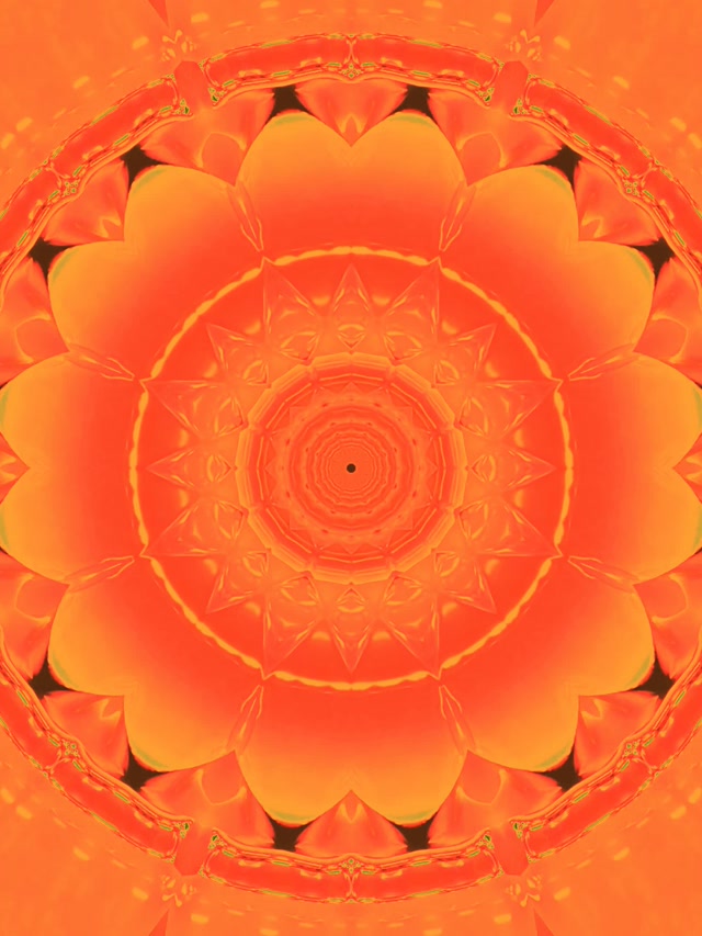 Orange Neontunel Mandala Skärmsläckare 60fps 3:4 iPad Porträtt VJ Loop