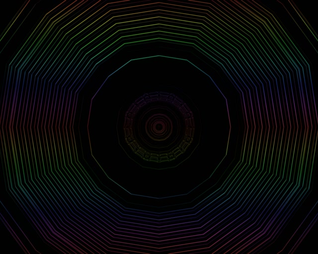Pulsating Octagon Neon Tunnel VJ Loop 5:4 Industrial 60fps Screensaver