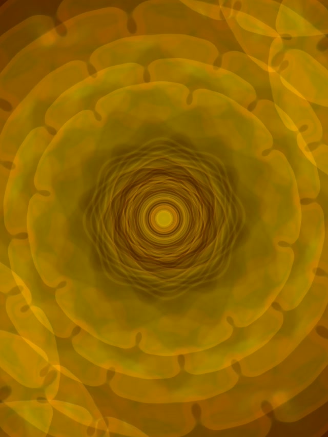 Hypnotic Yellow Spiral Neon Tunnel 3:4 iPad Portrait 60fps VJ Loop Screensaver