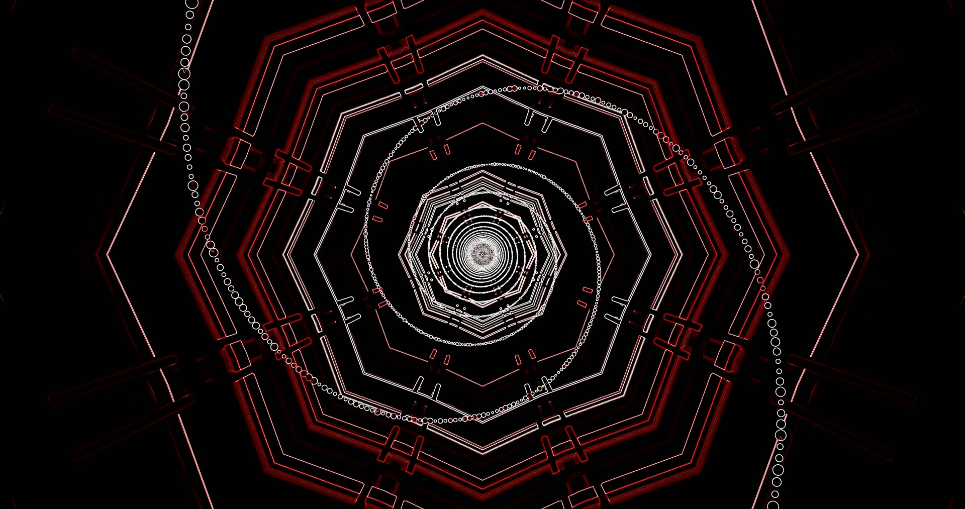 Dark Nyekundu Hexagon Tunnel Hifadhi-skrini 4K UHD 60fps Live Wallpaper