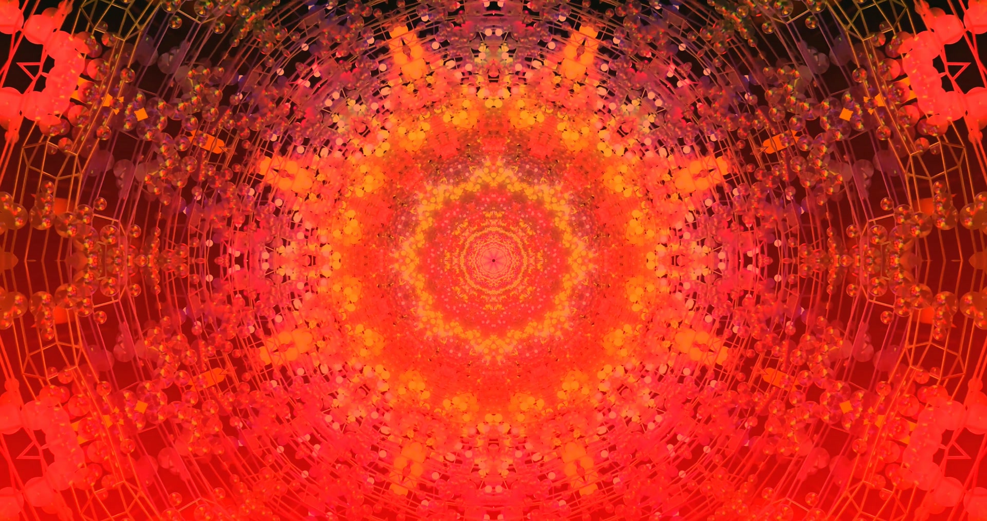 Nyekundu Neon Tunnel Screensaver 4K UHD 60fps VJ Loop