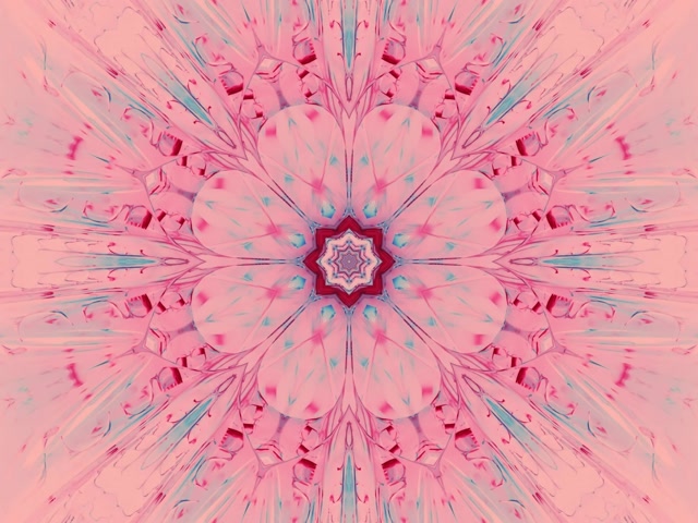 Tunnel ya Neon Pinki Mandala Kaleidoscope VJLoops 4:3 Classic 60fps Screensaver