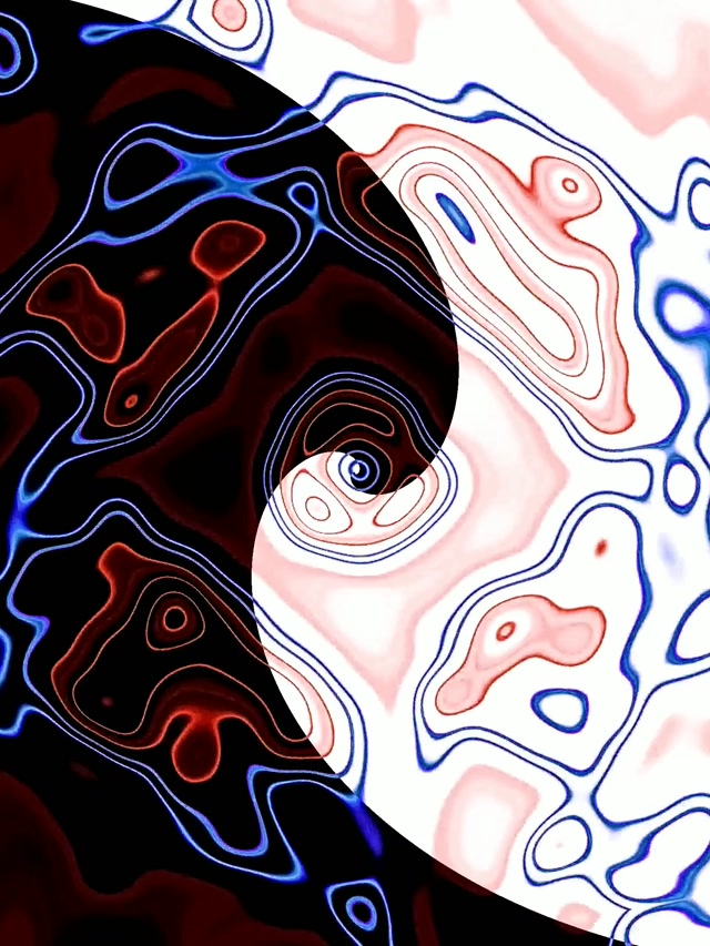 Tunnel ya Neon Yin Yang Swirl VJ Loop 3:4 iPad Portrait 60fps Screensaver