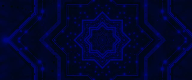 Neon Tunnel Bluu Star Vortex VJ Loop 2.39:1 Cinemascope 60fps Hifadhi Skrini