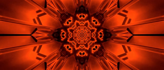Red Neon Tunnel Kaleidoscope Screensaver 21:9 Ultrawide 60fps VJ Loop
