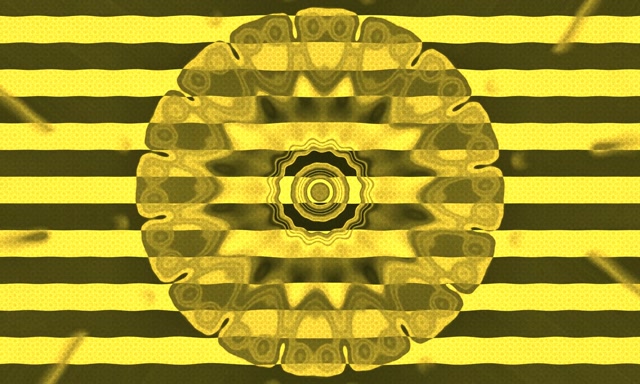 Tuneli la Neon Njano Nyota Mlipuko VJ Loop 5:3 Wide 60fps Screensaver