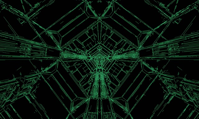 Pembezoni za Neon Kijani Screensaver 5:3 Wide 60fps VJ Loop PC Laptop