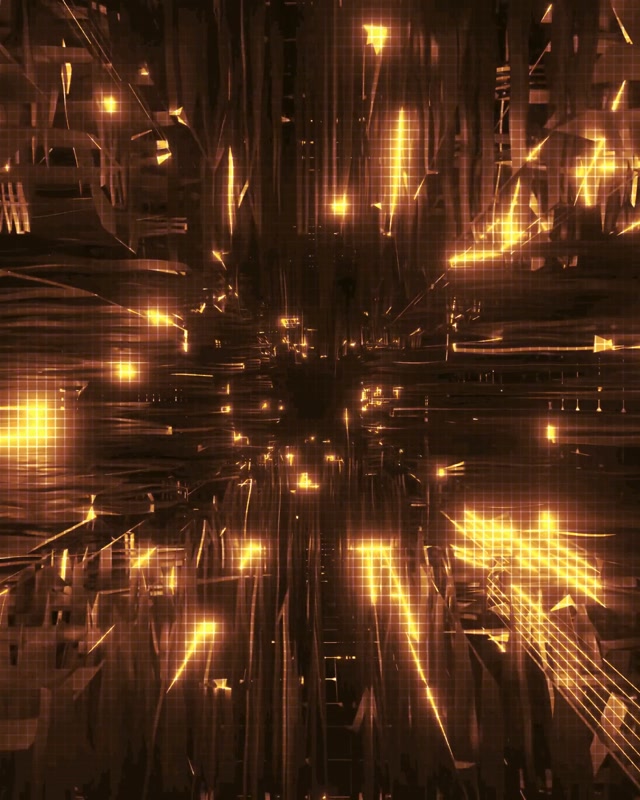 VJ Loop Neon Tunnel Golden Light Rays 4:5 Instagram 60fps Screensaver