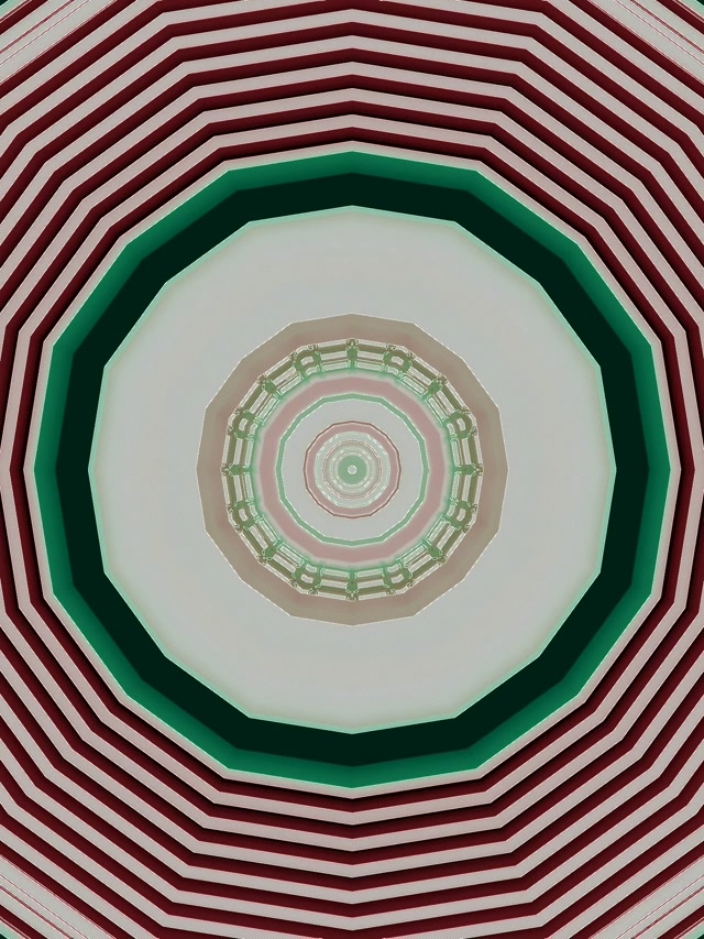 Tuneli ya Neon Crimson Octagon Vortex VJ Loop 3:4 iPad Portrait 60fps Screensaver