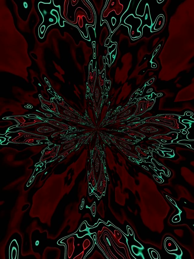 Tuneli ya Neon Fractal Bloom VJ Loop 3:4 iPad Portrait 60fps Hifadhi-skrini