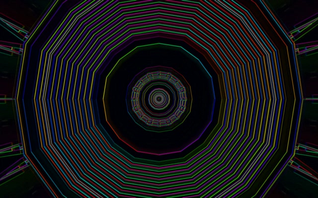 Neon Tunnel Octagon Vortex 16:10 Macbook 60fps Screensaver VJ Loop