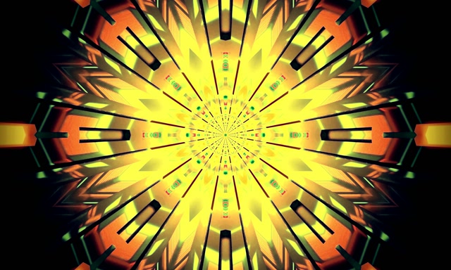 VJ loop Tunnel ya Neon Kaleidoscope Burst 5:3 wide 60fps Screensaver