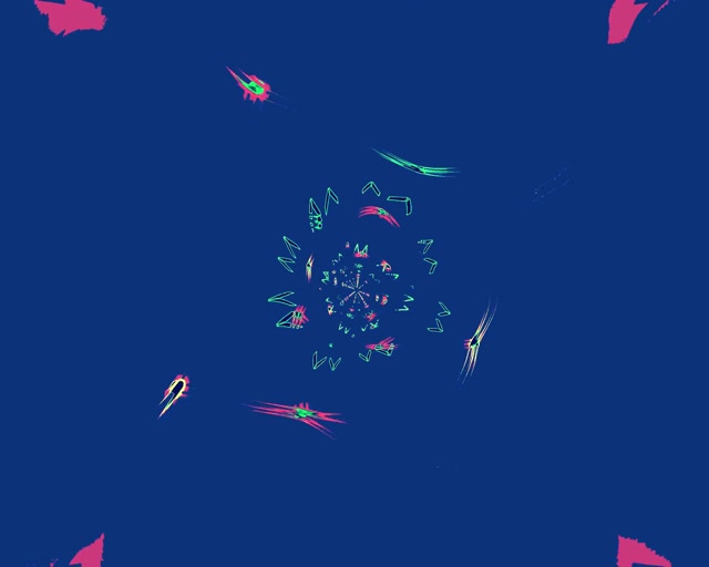 Tuneli ya Neon Buluu Waridi Spiral 60fps 5:4 viwandani Hifadhi Skrini VJ Loop