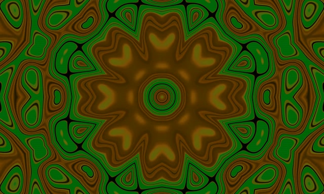 Neon Tunnel Kijani Mandala Gia 5:3 Wide 60fps Screensaver VJ Loop