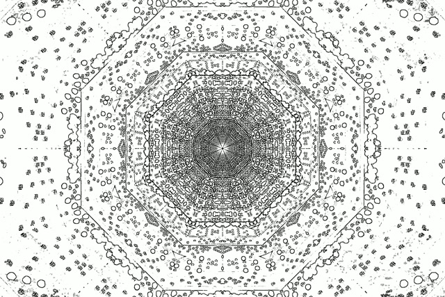 Tunnel ya Neon Octagon Vortex Vj Loop 3:2 Surface 60fps Screensaver