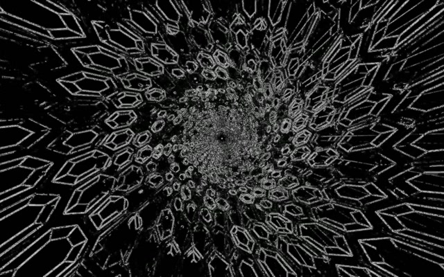 Neon Tunnel Crystal Shapes screensaver 60fps 16:10 macbook Vj loop