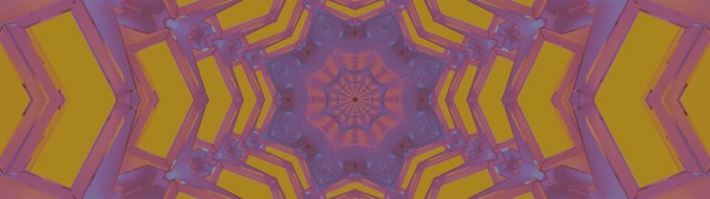 Purple Dhahabu Tunnel ya Neon Kaleidoscope Hifadhi ya Skrini 32:9 Super Ultrawide 60fps VJLoops