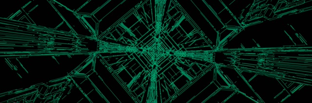 Neon Tunnel Kijani Grid Vortex VJLoops 3:1 Triple Wide 60fps Screensaver