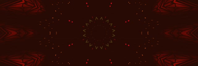 Tunnel ya Neon Nyekundu Kijani Kaleidoscope Star VJ Loop 3:1 Triple Wide 60fps Screensaver