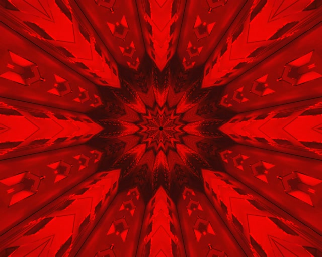 Tunnel ya Neon Nyekundu Star Screensaver 5:4 Industrial 60fps VJLoops