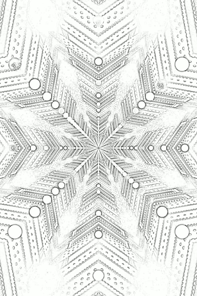 Tuneli ya Neon Crystal Nyeupe Snowflake Hifadhi Skrini 2:3 Portrait 60fps VJ Loop