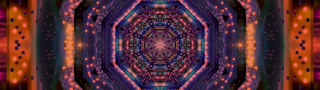 Tunnel ya Neon Octagon Kaleidoscope 32:9 Ultrawide 60fps Screensaver VJLoops