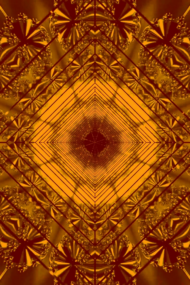 Dhahabu Neon Tunnel Fractal Hifadhi Skrini pc Vj loop 60fps 2:3 photo portrait