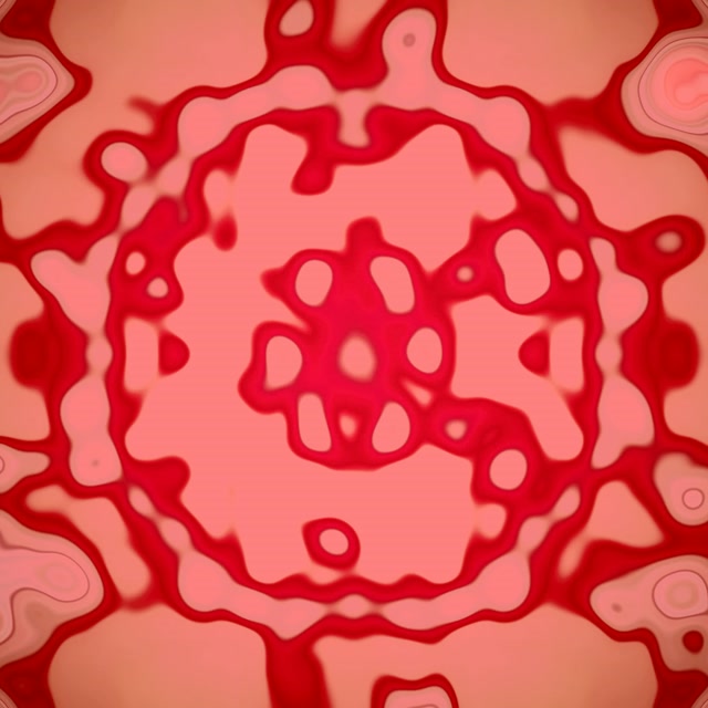 Tuneli ya Neon Waridi Amoeba Bloom 1:1 Mraba 60fps Screensaver Vj Loop